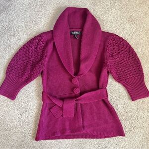 Buffalo David Bitton Fuchsia Cardigan with Belt